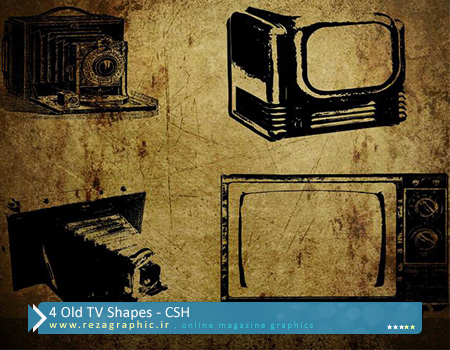 4 شیپ تلویزیون قدیمی برای فتوشاپ | رضاگرافیک